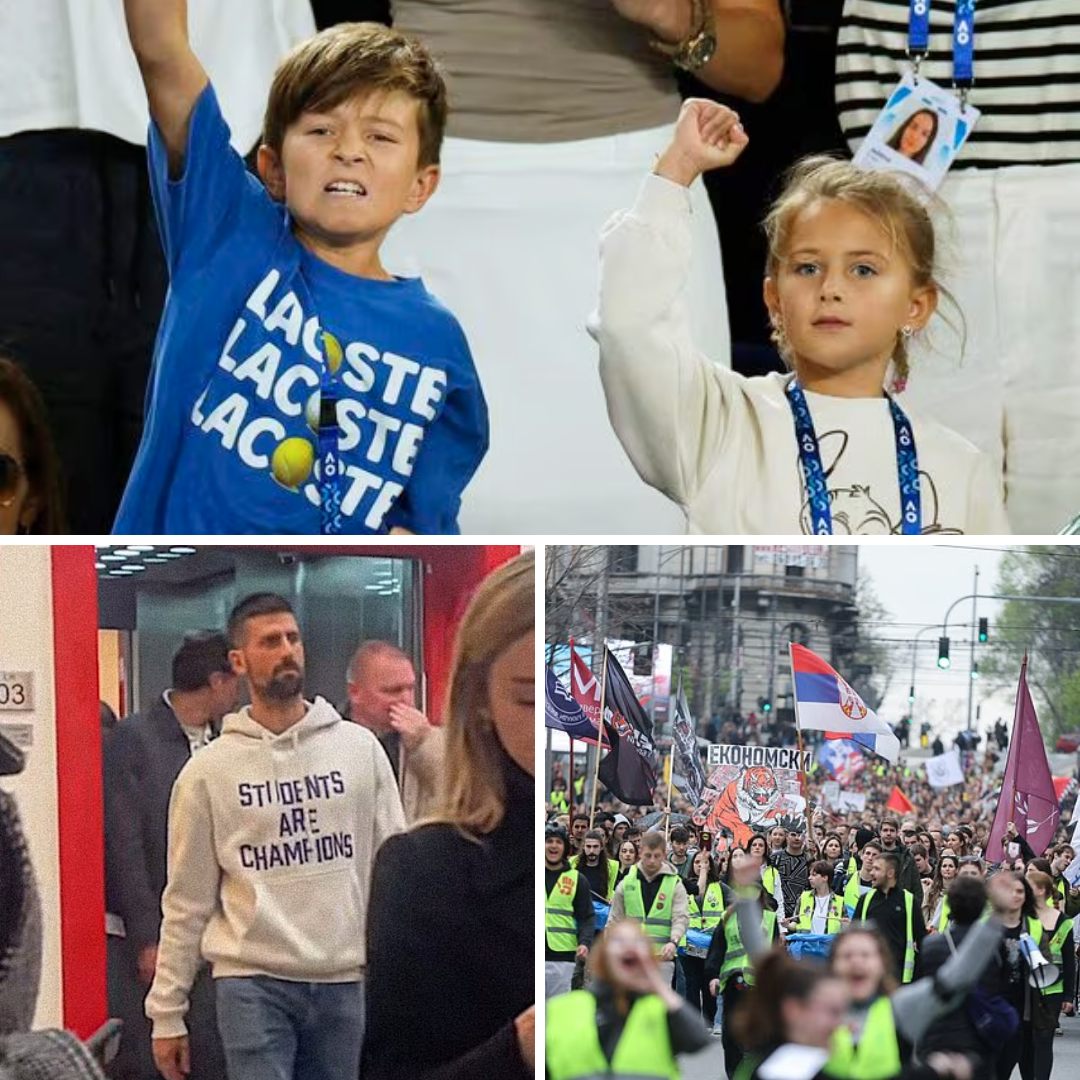 Cover Image for Novak Djokovic inscribe a sus hijos en una escuela privada griega mientras huye de Serbia tras ser perseguido por el gobierno por apoyar las protestas estudiantiles